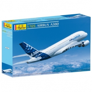 Klijuojamas modelis Lėktuvas A380 AIRBUS 1/125 Heller 80438 Klijuojami modeliai vaikams