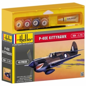 Heller пластмассовая сборная модель Самолёт 50266 P-40E KITTYHAWK 1/72