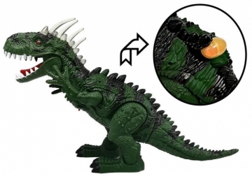 Interaktyvus dinozauras su garso efektais, šviesiai žalias