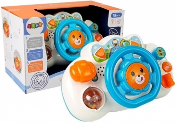 Interaktyvus edukacinis vairas, mėlynas Toys for babies