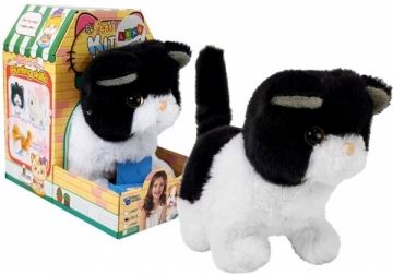 Interaktyvus žaislas kačiukas, juodai baltas 