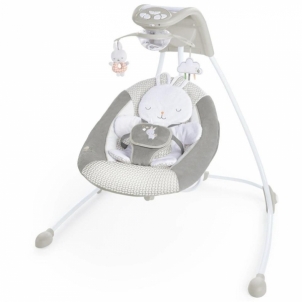 Interaktyvus kūdikio gultukas-sūpuoklė - Ingenuity InLighten, pilkas Bērnu šūpuļkrēsliņi
