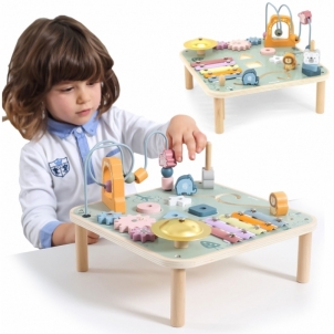 Interaktyvus medinis staliukas Viga Izglītojošās rotaļlietas