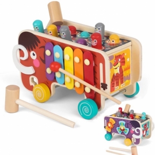 Interaktyvus medinis žaislas - Mamutas Attīstošās koka rotaļlietas