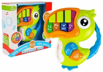 Interaktyvus pianinas „Papūga“, žalias Toys for babies