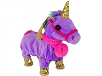 Interaktyvus pliušinis vienaragis, violetinis Soft toys