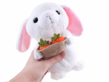 Interaktyvus žaislas Interactive Rabbit with a carrot says babble ZA3553