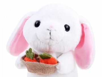Interaktyvus žaislas Interactive Rabbit with a carrot says babble ZA3553