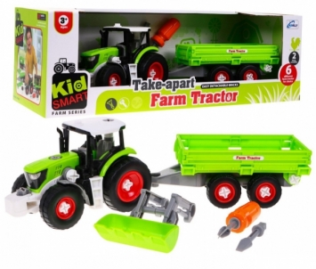 Išardomas traktorius su priekaba Rotaļlietas zēniem