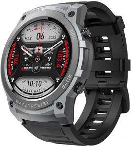 Išmanus laikrodis Wotchi AMOLED Smartwatch DM55 – Grey – Black Išmanieji laikrodžiai ir apyrankės