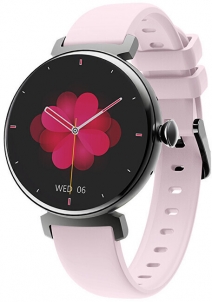 Išmanus laikrodis Wotchi AMOLED Smartwatch DM70 – Black - Pink