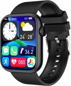 Išmanus laikrodis Wotchi Smartwatch WQX7B - Black Išmanieji laikrodžiai ir apyrankės