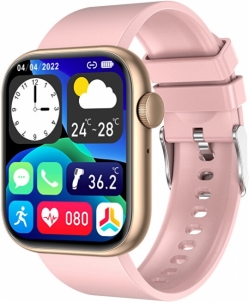 Išmanus laikrodis Wotchi Smartwatch WQX7P - Pink Išmanieji laikrodžiai ir apyrankės