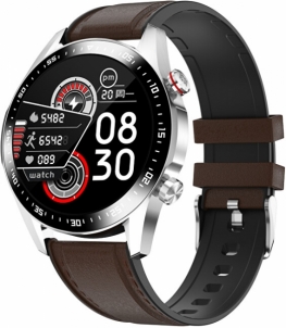 Išmanusis laikrodis Wotchi Smartwatch WO21BNL - Brown Leather Išmanieji laikrodžiai ir apyrankės