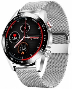 Išmanusis laikrodis Wotchi Smartwatch WO21SS - Silver Steel Mesh Išmanieji laikrodžiai ir apyrankės