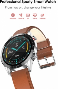 Išmanusis laikrodis Wotchi Smartwatch WT34BL - Brown Leather