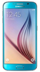 Išmanusis telefonas Samsung G920FD Galaxy S6 Duos blue 32gb Naudotas bez 3,4G tikai 2G Mobilūs telefonai