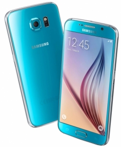 Išmanusis telefonas Samsung G920FD Galaxy S6 Duos blue 32gb Naudotas bez 3,4G tikai 2G