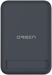 Išorinė baterija Orsen EW52 Magnetic Wireless Power Bank 10000mAh black Išorinės baterijos (Power bank)