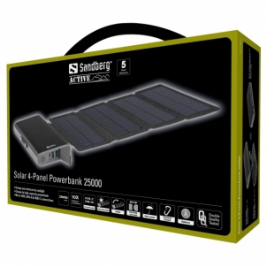 Išorinė baterija Sandberg 420-56 Solar 4-Panel Powerbank 25000