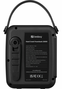 Išorinė baterija Sandberg 420-79 Hand Crank Powerbank 20000