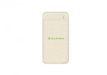 Išorinė baterija Tellur PD103 Green Power Bank 10000mAh, 2xQC3.0 + PD 18W cream