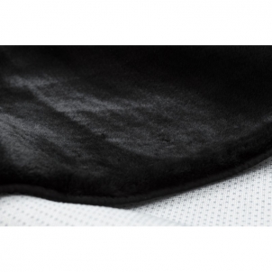 Juodas kailio imitacijos kilimas POSH | 50x80 cm