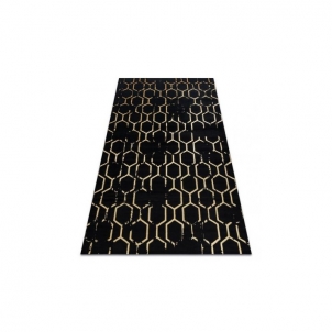 Juodas kilimas su aukso akcentais GLOSS Glamour | 280x370 cm 