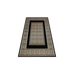 Juodas kilimas su aukso raštais GLOSS Greek | 120x170 cm 