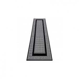Juodas kiliminis takelis su sidabro raštais GLOSS | 60x300 cm 