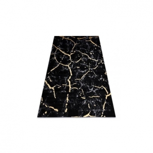 Juodas marmuro rašto kilimas GLOSS | 120x170 cm 