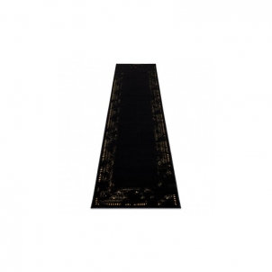 Juodas sendinto dizaino kiliminis takelis GLOSS | 80x300 cm 