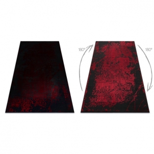 Juodas struktūrinis kilimas su raudonais raštais VINCI | 120x170 cm 