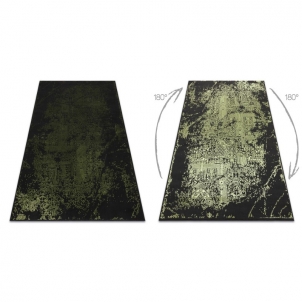 Juodas struktūrinis kilimas su žaliais raštais VINCI | 180x270 cm 