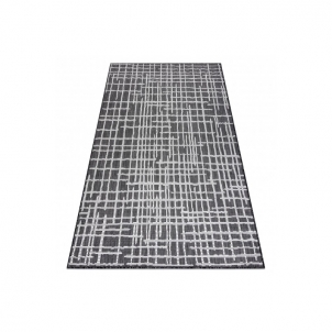 Juodos spalvos sizalio kilimas SION Grotelės | 160x220 cm
