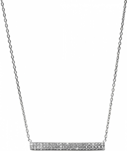 Kaklo papuošalas Fossil Steel necklace with crystal JF02145040 Kakla rotas