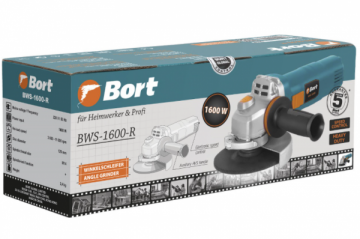 Kampinis šlifuoklis BORT BWS-1600-R, 1600W, 125mm