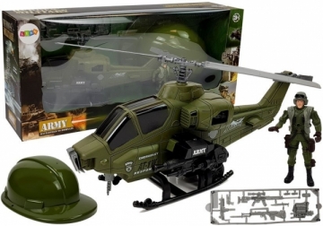 Karinio sraigtasparnio rinkinys su šalmu Žaislai berniukams