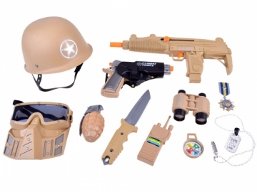 Kario komplektas Military uniform for a soldier rifle mask ZA3456