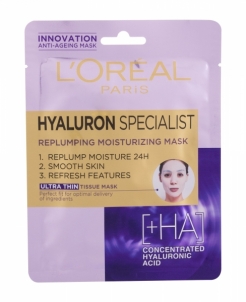 Kaukė jautriai skin L´Oréal Paris Hyaluron Specialist Replumping 1vnt Masks and serum for the face