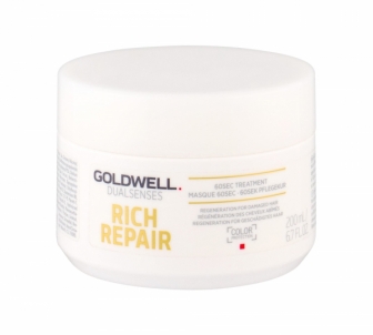 Kaukė plaukams Goldwell Dualsenses Rich Repair 60 Sec Treatment Cosmetic 200ml Kaukės plaukams