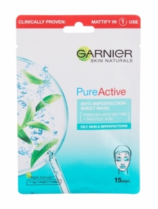 Kaukė problematiškai skin Garnier Pure Active Anti-Imperfection 1vnt Masks and serum for the face