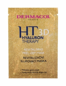 Kaukė sausai odai Dermacol 3D Hyaluron Therapy Revitalising Peel-Off 15ml Kaukės ir serumai veidui