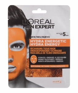 Kaukė sausai skin L´Oréal Paris Men Expert Hydra Energetic 1 vnt Masks and serum for the face