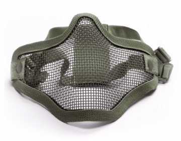 Kaukė Stalker AEG Lower Half Metal - Olive Peintbola apģērbs, aizsardzība