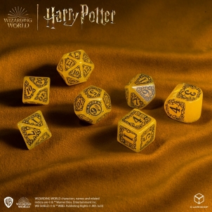 Kauliukų rinkinys Harry Potter. Hufflepuff Modern Dice (geltonos sp.)