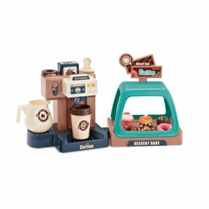 Žaislinis kavos virimo aparatas su sausainių vitrina Vaikiškos virtuvėlės