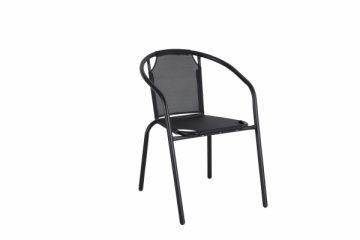 Kėdė NOVELLY HOME 55x57x73 cm, spalva: juoda, plienas, drėgmei atspari tekstilė, SC-024B Dārza krēsli