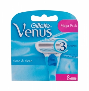 Keičiamasis peiliukas Gillette Venus Close & Clean 8vnt Vaksācija