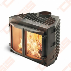 Ketinis židinio ugniakuras KEDDY S102 Dvejomis durelėmis 12kW Fireplace, sauna stoves